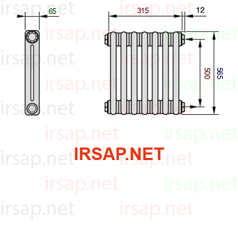 Радиатор IRSAP Tesi 20565/7 T30 CL 01